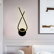 Lámpara LED de pared para sala de estar, 85V-265V de CA, montada en la pared, dormitorio, mesita de noche de aluminio, lámpara de pared del dormitorio artes decorativas 2024 - compra barato