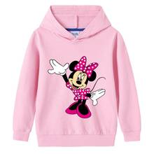 Disney Minnie Mouse Cotton Sweatshirt Long Sleeve T-shirt Autumn Cartoon Kid Clothes Tops Baby Girl Children's Hoodies 2024 - buy cheap