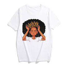 Африканская футболка для девочек Женская Kawaii Harajuku панк Эстетическая Готическая винтажная хлопковая футболка с коротким рукавом размера плюс 2024 - купить недорого