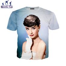 Mamba Top 3D Print Fashion Icon Audrey Hepburn T Shirt Great Actor Men Tshirt Beautiful Woman Tees Unisex Street O Neck Clothing 2024 - buy cheap