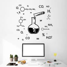 Calcomanía de pared de fórmula química, calcomanías de vinilo para decoración Interior de laboratorio, clase de ciencia, Mural de vidrio, utensilio creativo, M637 2024 - compra barato