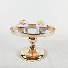 Soporte de Metal plateado y metálico para Tartas, decoración de mesa para fiesta de boda, galvanoplastia, Cupcake, postre 2024 - compra barato