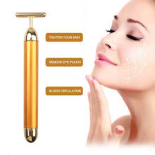 24k Gold Roller Slimming Face Massager Stick Vibration Facial Beauty Roller Lift Tightening Wrinkle Bar Face Skin Care Dropship 2024 - buy cheap