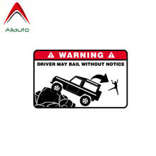 Aliauto Creative Car Sticker Driver May Bail Without Notice Accessories PVC Decal for Peugeot 308 Kia Rio Opel Astra,13cm*8cm 2024 - buy cheap