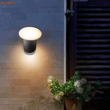 Luminária de parede moderna com sensor à prova d'água, lâmpada de parede com sensor de fundo, decoração de jardim, quintal, rua, varanda, área externa 2024 - compre barato