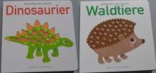 2 Books Parent Child kids baby Early Education Waldtiere Dinosaurier German Learning reading picture cardboard book Age 0 -3 2024 - buy cheap