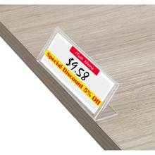 Soporte de etiqueta acrílica para escritorio, soporte de etiqueta de papel, marco de precio, Acry, 1,5mm, 3x8cm 2024 - compra barato