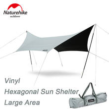 Naturehike Hexagon Canopy 8-10 Person Sunscreen UPF 50+ Vinyl Outdoor Large Camping Awning Waterproof Ultralight Travel Use 2024 - buy cheap