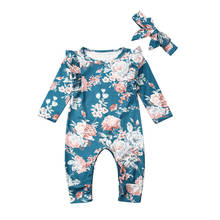 0-18m Newborn kID Baby Girl Clothes Long Sleeve Flower Romper Cute Cotton Floral Jumpsuit Elegant Sweet Outfit 2024 - buy cheap