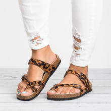 Women Flip Flops Sandals Summer Beach Shoes Women Large Size Leopard Flat Slides Slippers Casual Flat Sandalia feminina XKD4084 2024 - buy cheap