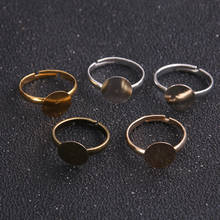 6 uds. De anillos ajustables de Color, accesorios de joyería de 8mm, anillos de ajuste de cabujón 2024 - compra barato