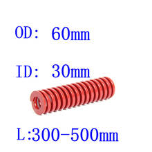 1Pcs Red spring (medium load)  Spiral Stamping Compression Die Spring Outer Diameter 60mm Inner Diameter 30mm Length 300-500mm 2024 - buy cheap