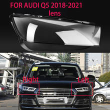 Para audi q5l 2018-2021 abajur lente escudo lente do farol remodelação carro farol capa guarda do carro farol lâmpada de vidro 2024 - compre barato