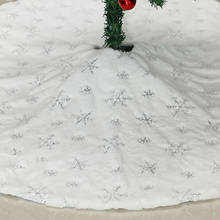 Юбка для рождественской елки, снежинка, белая Рождественская елка, украшение из меха, плюшевое Рождественское украшение, домашнее украшение 2021 2024 - купить недорого