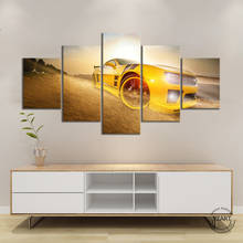 Imagem de parede hd, 5 peças, carro esportivo, chevrolet pinturas em tela, arte de parede, decoração da sala de estar 2024 - compre barato