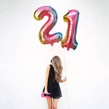 32 дюймов цифровой воздушный шар алюминиевой фольги воздушный шар цвета: золотистый, серебристый воздушный шар для взрослых и детей, на свадьбу и день рождения украшения вечерние поставки 2024 - купить недорого