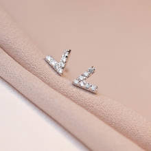 Fashion Silver Color Crystal Letter Charm Stud Earring For Women Girls Kids Party Jewelry Pendientes Accessories eh554 2024 - buy cheap