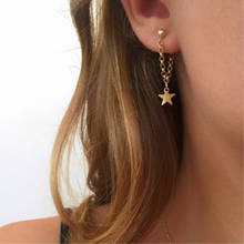Simple New Fashion Women Personality Five-pointed Star Earrings Fashion Jewelry Tassel Dangle Earrings Wedding Gift 2024 - buy cheap