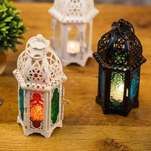 Castiçal vintage de vidro, suporte para velas decoração de casa e casamento 2024 - compre barato