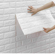 Adesivo de parede de tijolos 3d autoadesivo, painéis de papel de parede de espuma, à prova d'água, decoração de sala de estar, plano de fundo de tv, decoração de natal 2024 - compre barato