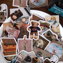 46Pcs Mini Box Stickers Room Movie Suitcase Retro Screening Scrapbook DIY Decoration handmade diy 4*4CM 2024 - buy cheap