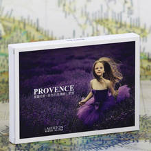 Cartão de visita luxuoso com flor de paisagem da cidade francesa, 30 drive, romântico, lavanda, presente de natal/conjunto h064 2024 - compre barato