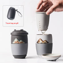 PINNY 300ML Office Creative Mug Ceramic Portable Travel Tea Mugs Chinese Tea Service Household Tea Maker Double Wall  Tea Cup 2024 - buy cheap