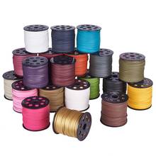 90m/roll Faux Suede Cord One Side Covering with Imitation Leather for Jewelry Making DIY Bracelet and Necklace 2.7x1.4mm 2024 - buy cheap