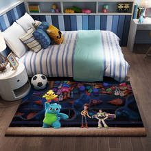 Alfombra de Toy Story de dibujos animados para niños, sala de estar de suelo para tapete, dormitorio, manta antideslizante, almohadilla de suelo para cabecera, para puerta tapete, regalo 2024 - compra barato