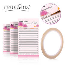 Newcome 10pcs Premade Fans Eyelash Storage Card 2mm Sticky Strip False Eyelashes Paper Grafting Lash Card Makeup Tools 2024 - buy cheap