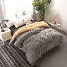 Lamb Cashmere And Velvet Fabric Warm Winter Wool Quilt Thicken Comforter Duvet Blanket King Queen Size Single Double Quilt 2024 - buy cheap