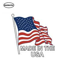 HotMeiNi 13cm x 13cm Car Sticker Made In The USA Decal American Made American Flag Truck Car Window Waterproof Car Styling 2024 - buy cheap