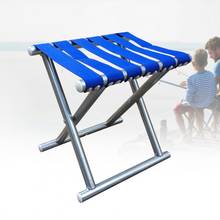 Silla plegable portátil de tubo redondo para exteriores, taburete de descanso para pesca, para acampar 2024 - compra barato