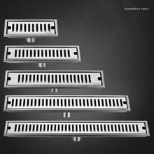 1Set 304 Stainless Steel Floor Drain Bathroom Shower Long Drainage Square Large Floor Drains Cover HX6D 2024 - buy cheap