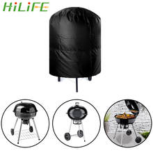 HILIFE Round BBQ Grill Cover Anti Dust Waterproof Rain Protective Camping Outdoor Barbecue Cover 77x58cm/80x66x100cm 2024 - купить недорого
