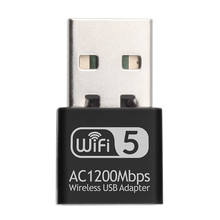 Tarjeta de red de alta velocidad, 1200Mbps, banda Dual, 2,4G, 5G, Mini adaptador WiFi inalámbrico USB, RTL8812, 802.11b/G/n, Dongle receptor Ethernet 2024 - compra barato