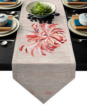 Red Wooden Papaver Flowers Table Runner Party Wedding Champagne Decoration Table Runners Dining Room Restaurant Table Gadget 2024 - buy cheap