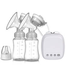 Двойные электрические молокоотсосы, мощный всасывающий USB Интеллектуальный молокоотсос, бутылочка для молока, холодная грелка, соски TY10002 2024 - купить недорого