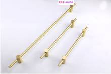 1pc 10"-22" Minimalism Long Gold brass Cabinet Handles Wardrobe Kitchen Cupboard Pulls Drawer Door Furniture Handle Hardware 2024 - buy cheap