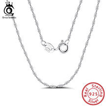 ORSA JEWELS-collares de plata de ley 925 auténtica para mujer y hombre, cadena de eslabones de 45cm de largo, joyería Kolye, regalo al por mayor OSC02 2024 - compra barato