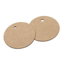 100pcs/lot 2cm Brown Round Kraft Paper Tags DIY Food Label Wedding Gift Decorating Tag Party Supplies 2024 - buy cheap