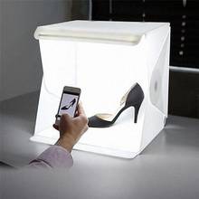 Mini caixa de luz dobrável para fotografia, caixa de luz portátil dobrável para estúdio de fotografia, iluminação de led, tenda macia, plataforma para gravação de luz morta, novo, 2021 2024 - compre barato