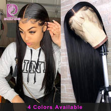Brazilian Straight Lace Front Wigs Ombre Human Hair Wig Burgundy Remy Brown Honey Blonde Transparent Lace Wigs 150% Racily Hair 2024 - buy cheap