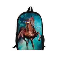Estudante menino menina marca designer mochila cavalo louco wen de viagem bgas livro das crianças sacos para escola senhoras sacos do portátil 2024 - compre barato