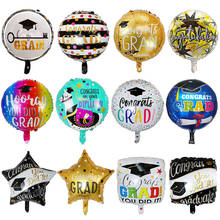 Balões redondos de alumínio para formatura, 50 pçs, 18 polegadas, parabéns, globos, para presente, decoração de festas 2024 - compre barato