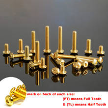 10Pcs Grade 12.9 Half Round Head Plating Titanium Gold Hex Screw M2 M2.5 M3 M4 M5 ISO7380 Hex Socket Screw Length 5-30mm 2024 - buy cheap