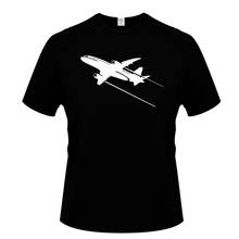 New Arrivals Fashion T-Shirt airplane aircraft Print Funny Men's Novelty T Shirt Summer High Quality Hipster Cool Male Tops Tee 2024 - buy cheap