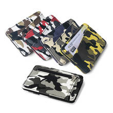 Men's Mini Army Camouflage Leather Wallet With Coin Pocket Super Slim Purse Money Clip Bag Bank Credit Card Card Cash Holder 2024 - buy cheap