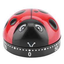 Lovely Kitchen 60 Minute Ladybug Timer Cute Timer Mechanical Wind-Up Timer Kitchen Cooking Alarm Clock Reminder Dropshipping 2024 - buy cheap