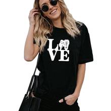 Camisetas divertidas de algodón con estampado de I Love Chow para mujer, Camisetas estampadas para novia, camisetas informales para mujer 2024 - compra barato